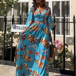 FLORAL PRINT SPECIAL OCCASIONS MAXI DRESS